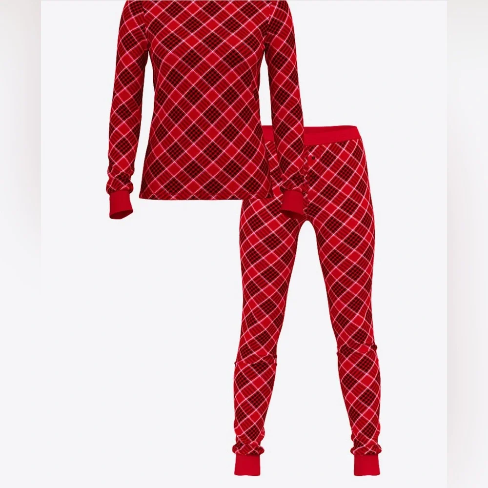 Victoria's Secret Red Plaid Pajama Set - Picture 2 of 4